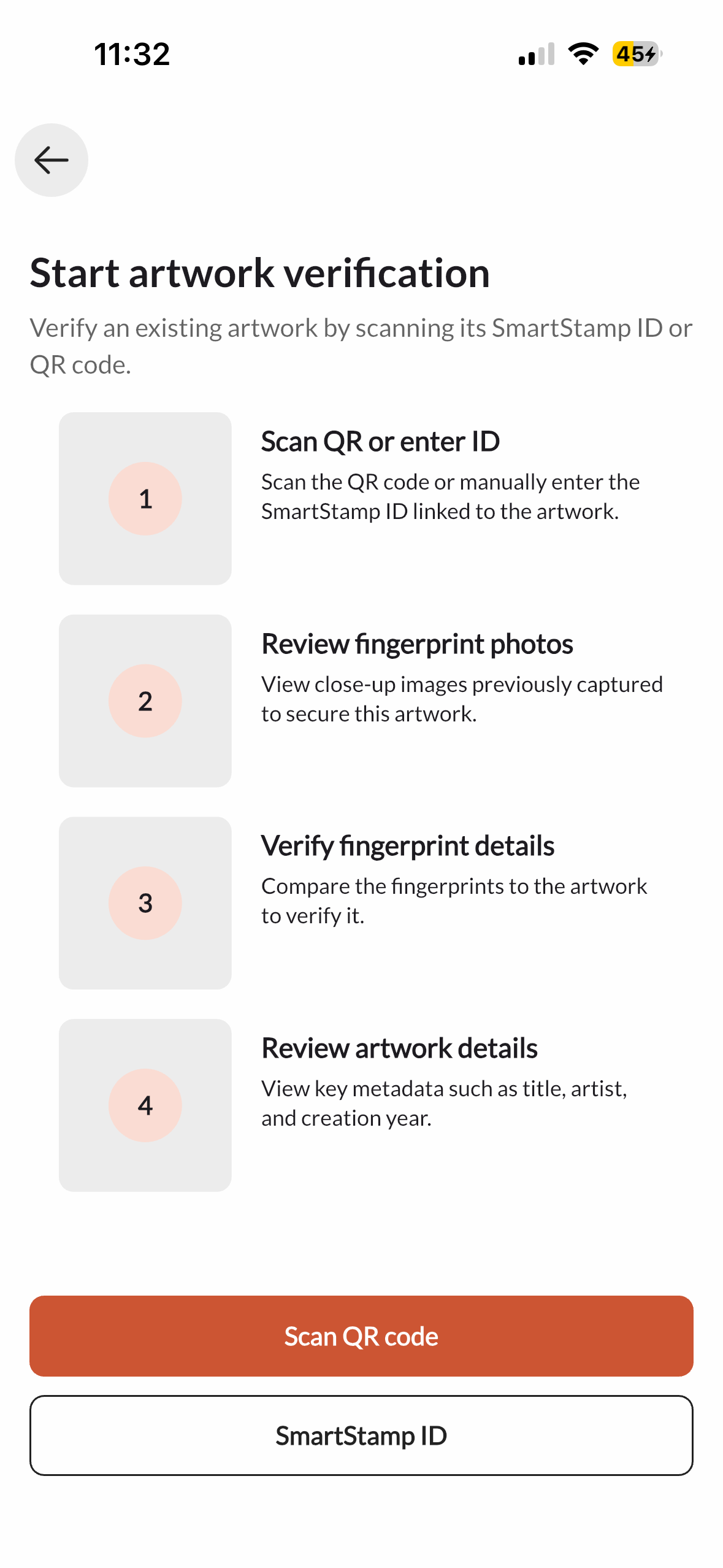 Fingerprint scan in progress