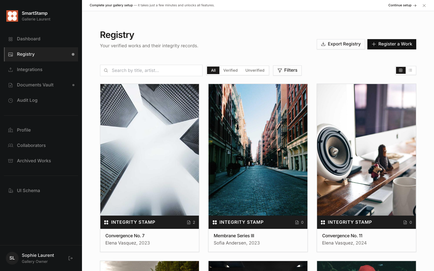 Collection grid view