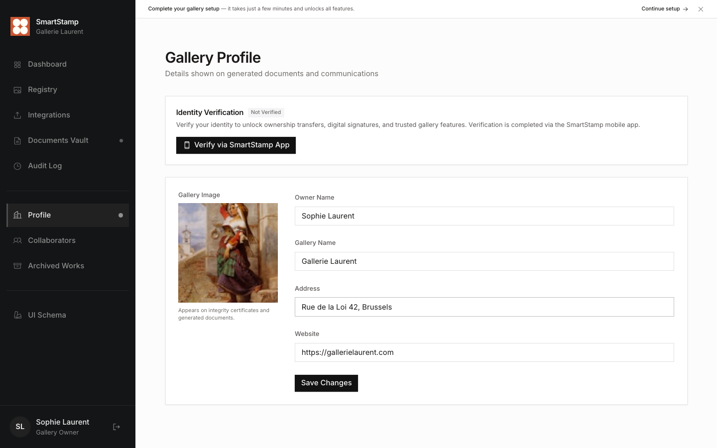 Gallery Settings
